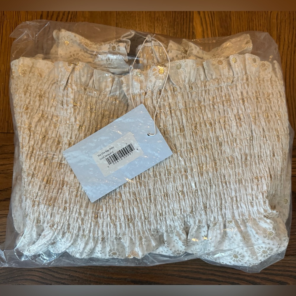 NEW Hill House Ellie Nap dress. Gold Jacquard. L. NWT - Picture 8 of 8